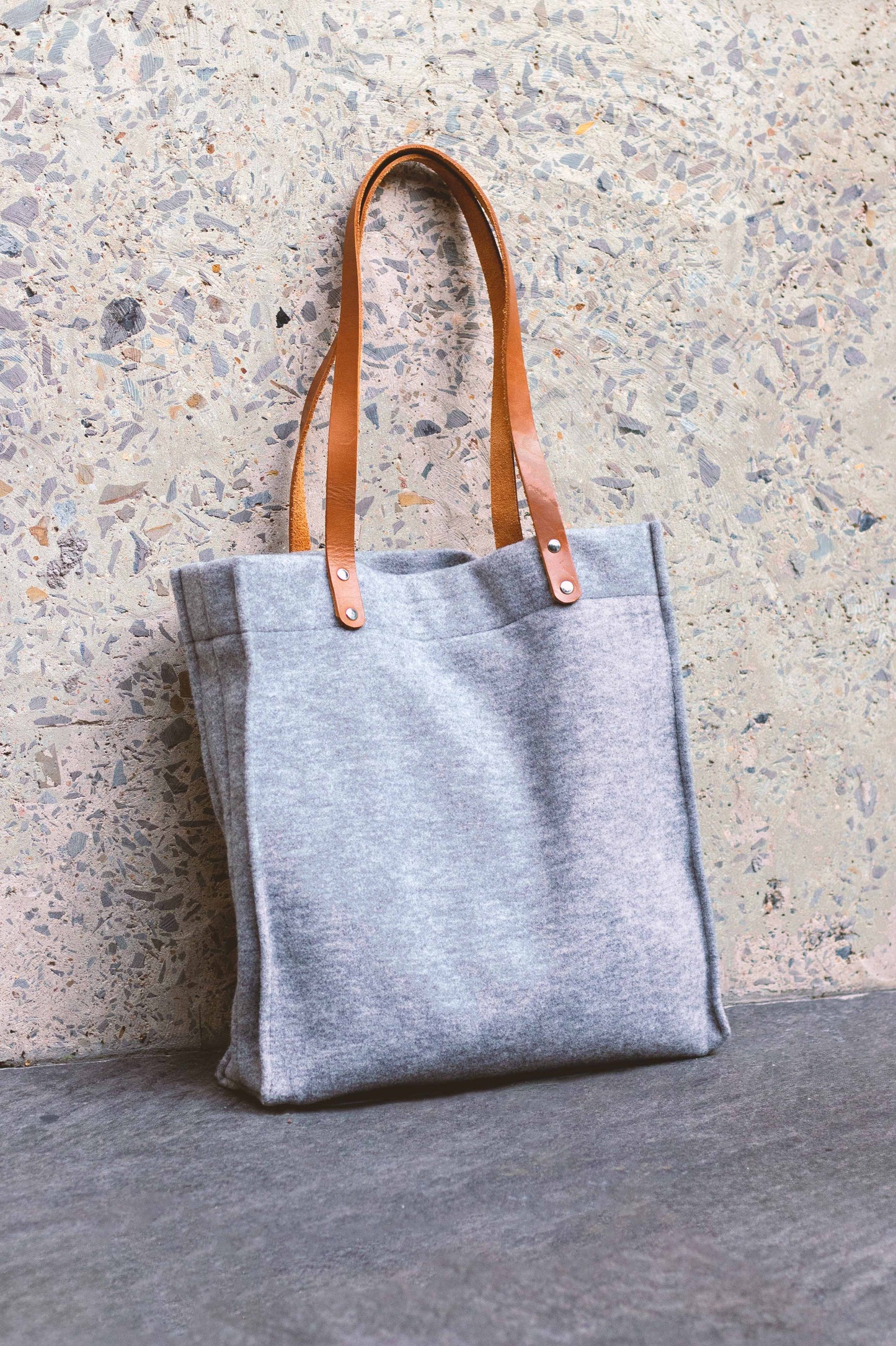 Melton Tote Bag | Grey