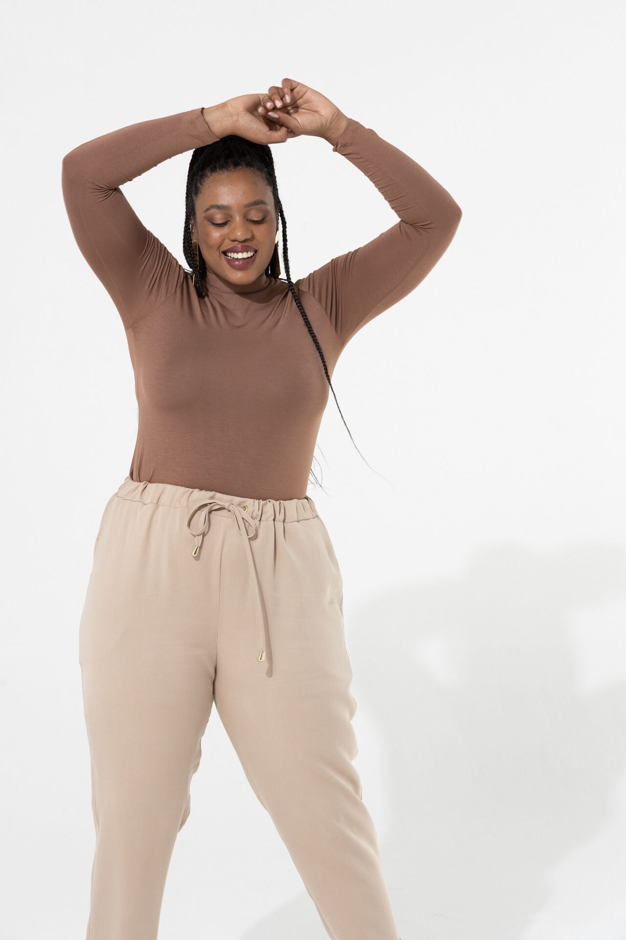 Plus size khaki shop joggers