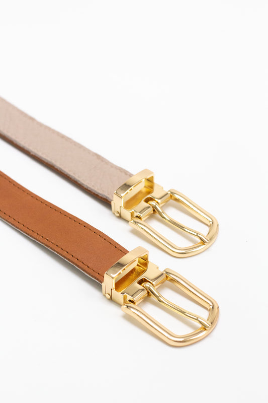 Reversible Belt | Biscuit and Taupe